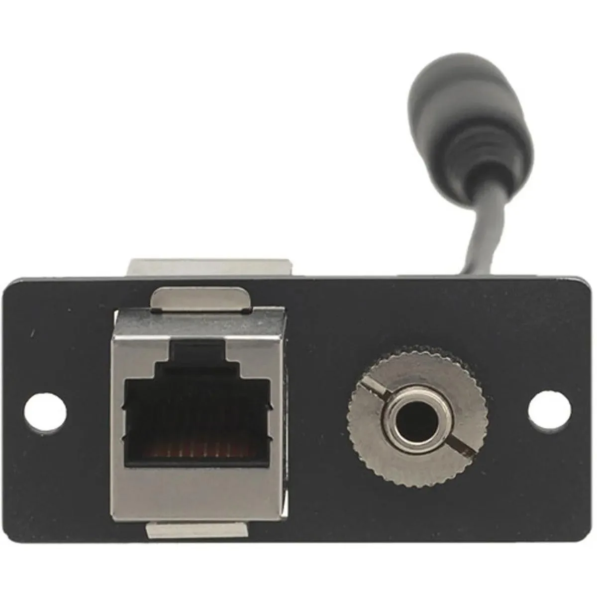 Kramer Electronics Kramer Electronics WA-45 3.5mm Audio &amp; RJ-45 Wall Plate Insert Black — product photo