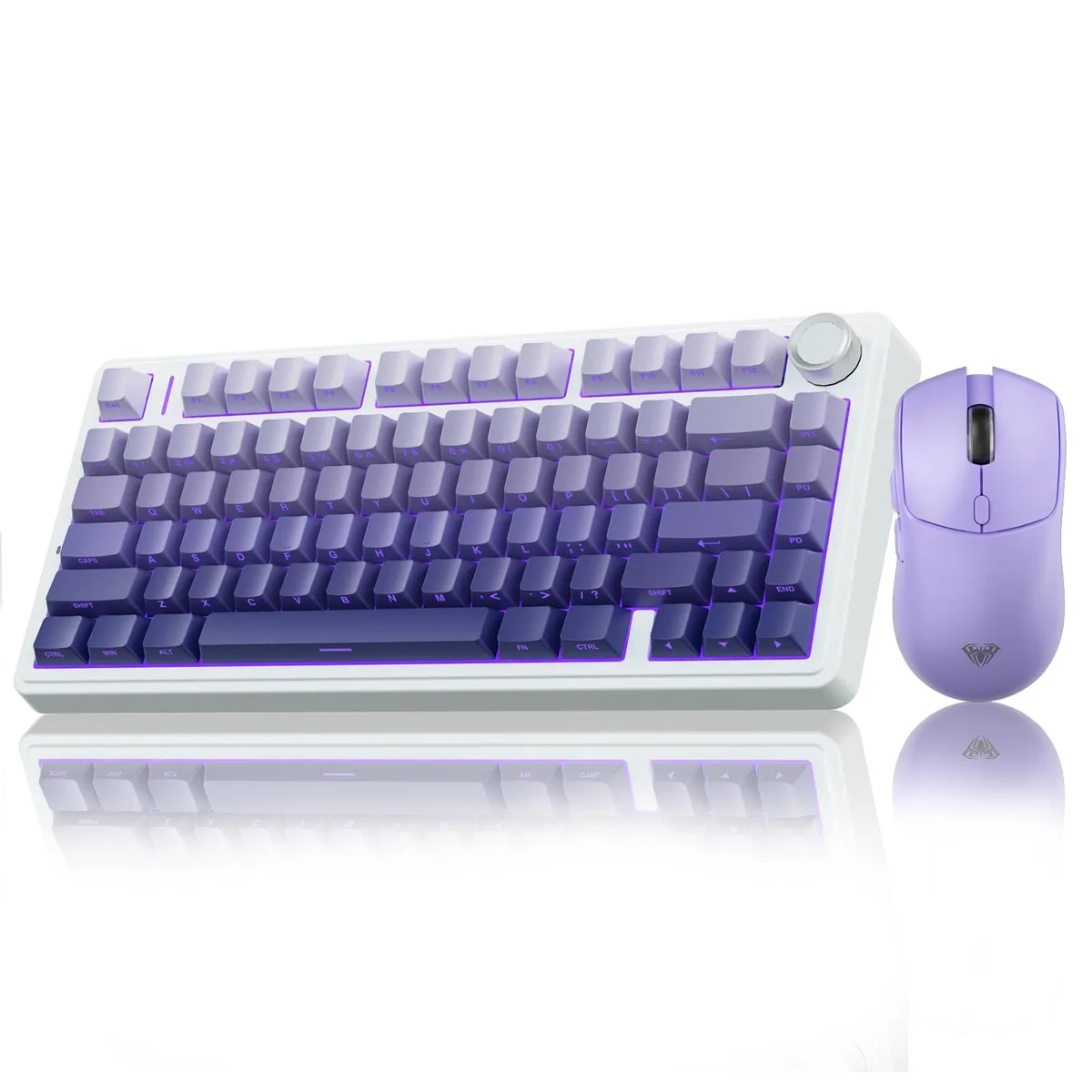 Vszerda Vszerda F75 Pro 75% Gasket Hot-Swap Keyboard + SC580X Mouse Light Purple — product photo