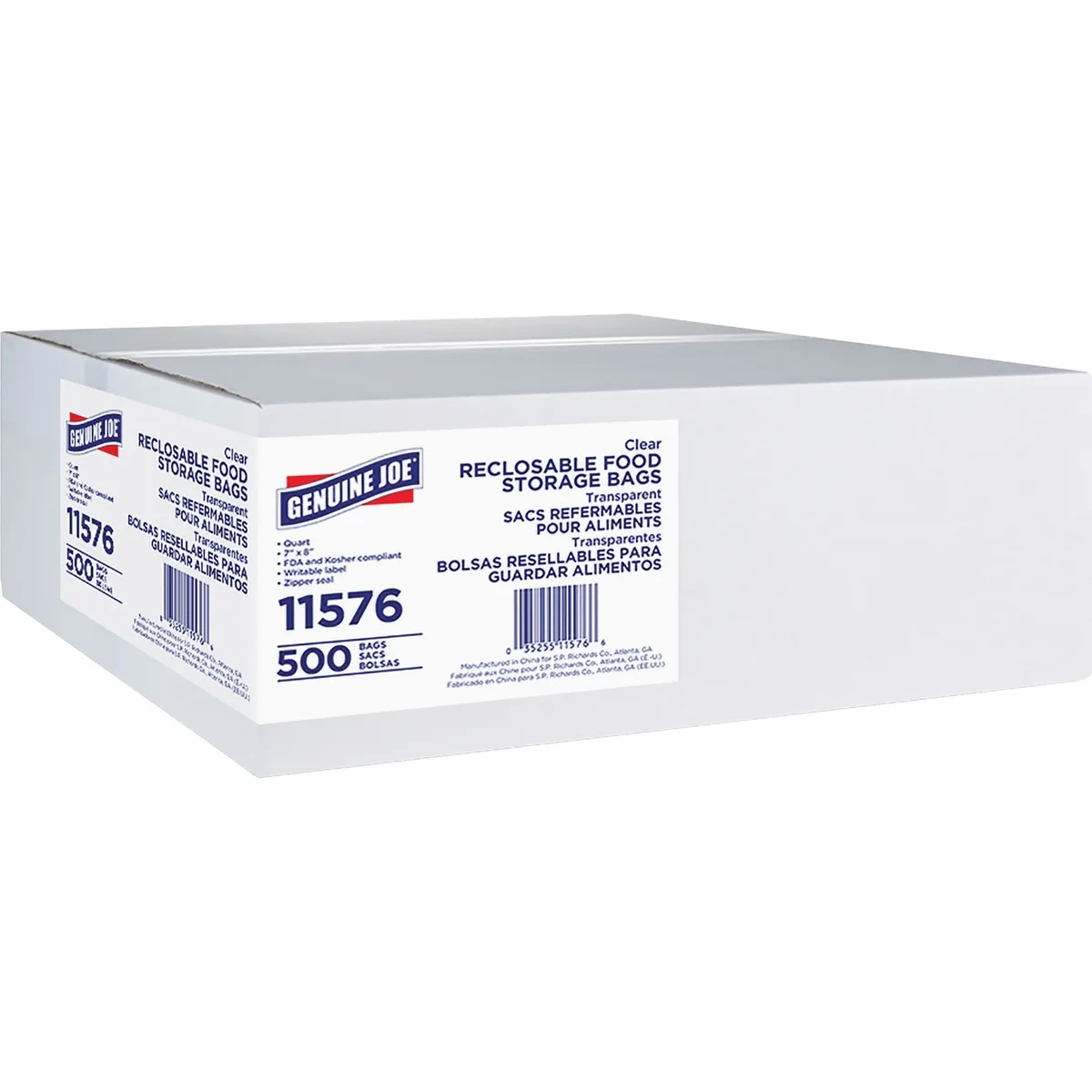 Genuine Joe Genuine Joe 11576CT Food Storage Bags 1.75 mil 44 Micron Clear 4000 Carton — product photo