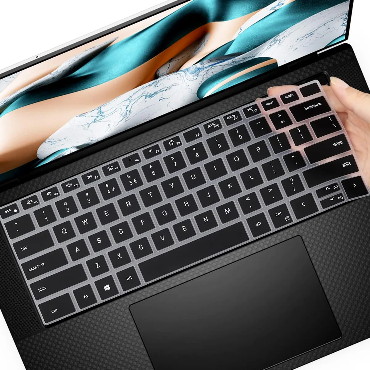  MUBUY-GOL Keyboard Cover Dell XPS 15 9500-9530 XPS 17 9700-9730 Precision 5560-5770 US Layout Black — product photo