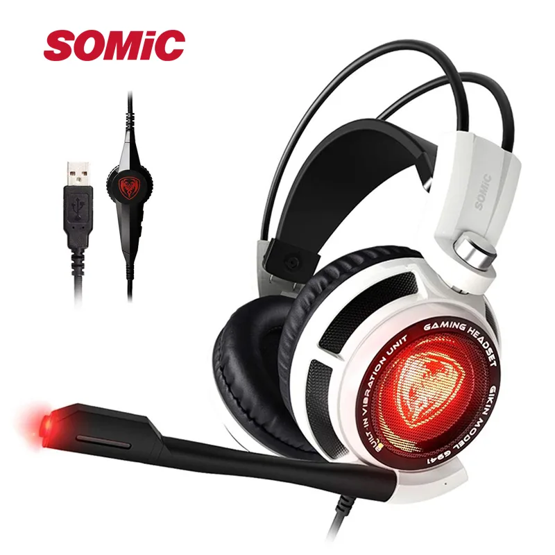 SOMIC SOMIC G941 USB Gaming Headset 7.1 Virtual Surround Black/White — product photo