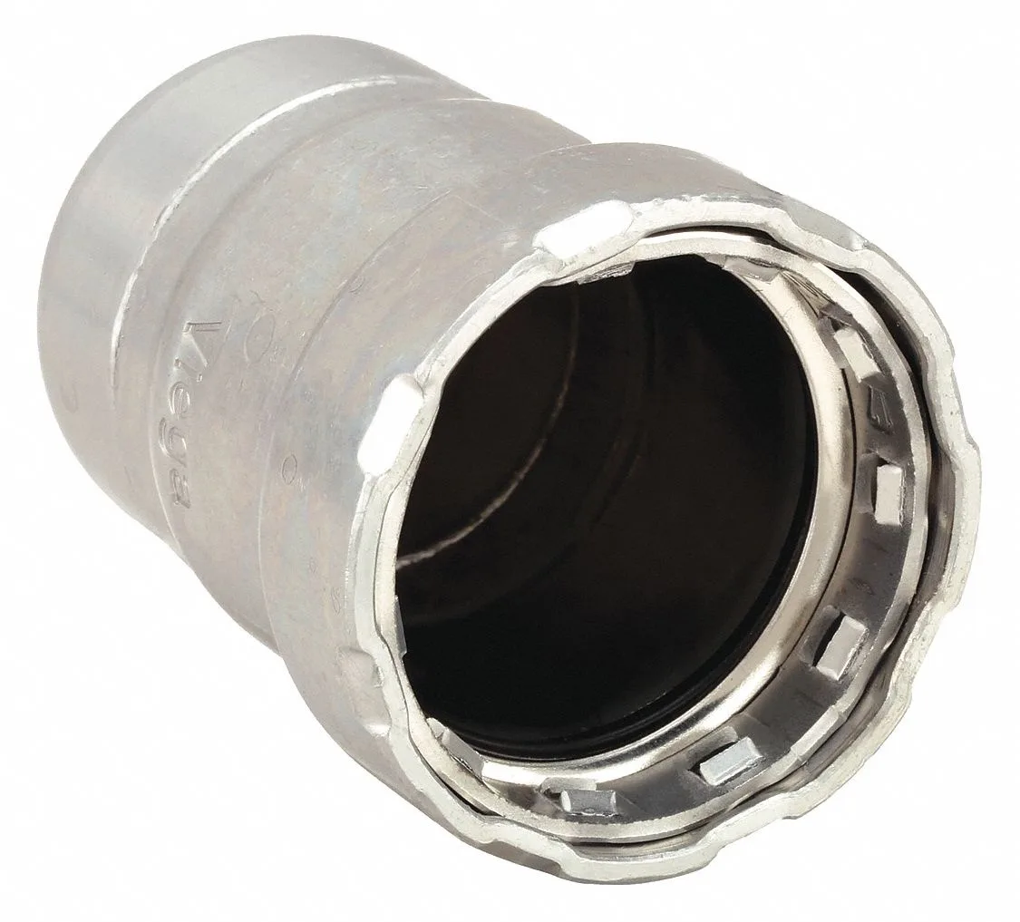 Steel MegaPress cap, zinc nickel finish, 1 inch press-fit