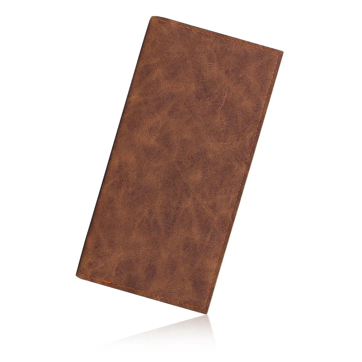 Energather Men Wallet PU Leather Bifold 11 Card Slots Brown — product photo