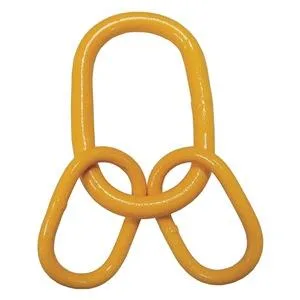 Oblong steel master link assembly, powder-coated finish, two coupling links