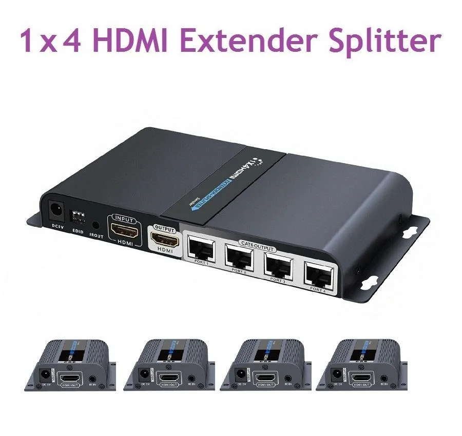 Lenkeng Technology Co,. Ltd Lenkeng Technology Co,. Ltd LKV714Pro 1x4 HDMI Splitter Extender video accessory — product photo