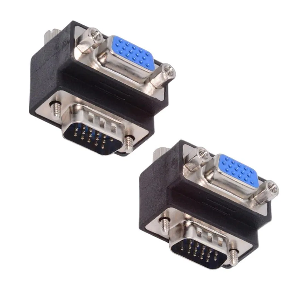 Fervit Fervit VGA 15Pin Male-Female 90° Angled Adapter 2pcs — product photo