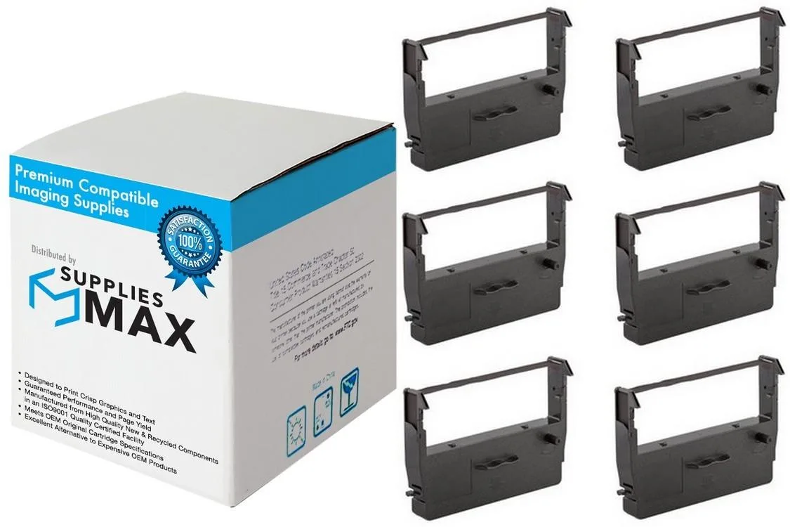 SuppliesMax SuppliesMax ERC-37P Purple Printer Ribbon 6 Pack — product photo