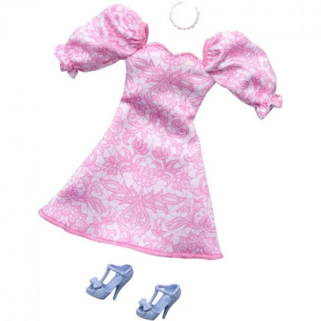 Barbie Barbie HRH40 doll accessory pink dress purple shoes necklace — product photo