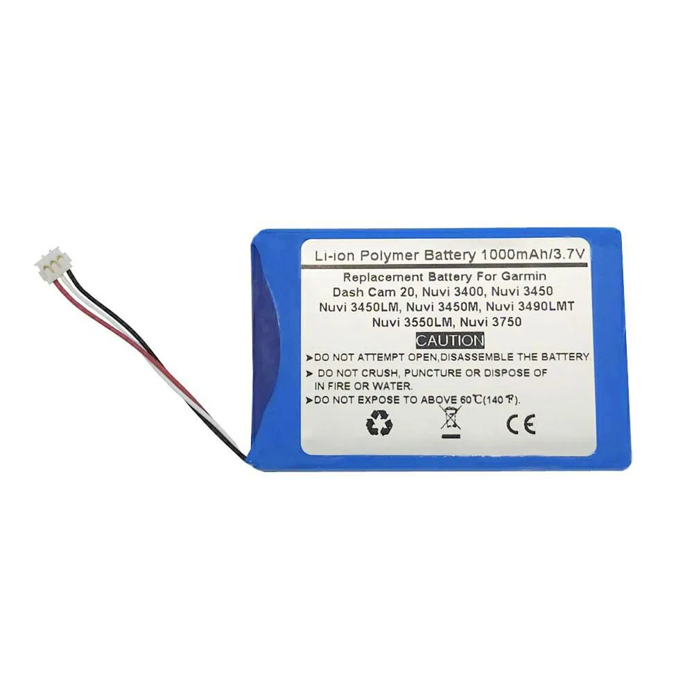STARNOVO STARNOVO 3.7V 1000mAh Li-ion Battery for Garmin Nuvi 3400/3450/3490/3550/3750 Dash Cam 20 — product photo