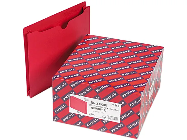 Smead Smead 75569 File Jacket Letter Red 2 Inch Expansion 50 Box — product photo