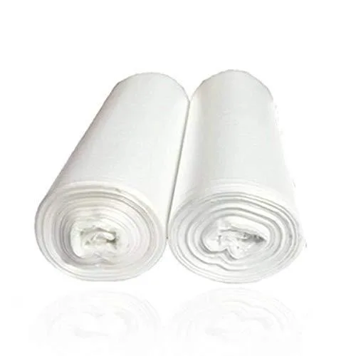 7-Almond 2 Gallon Clear Trash Bags 100 Count 2 Rolls 18.5x17.7in — product photo