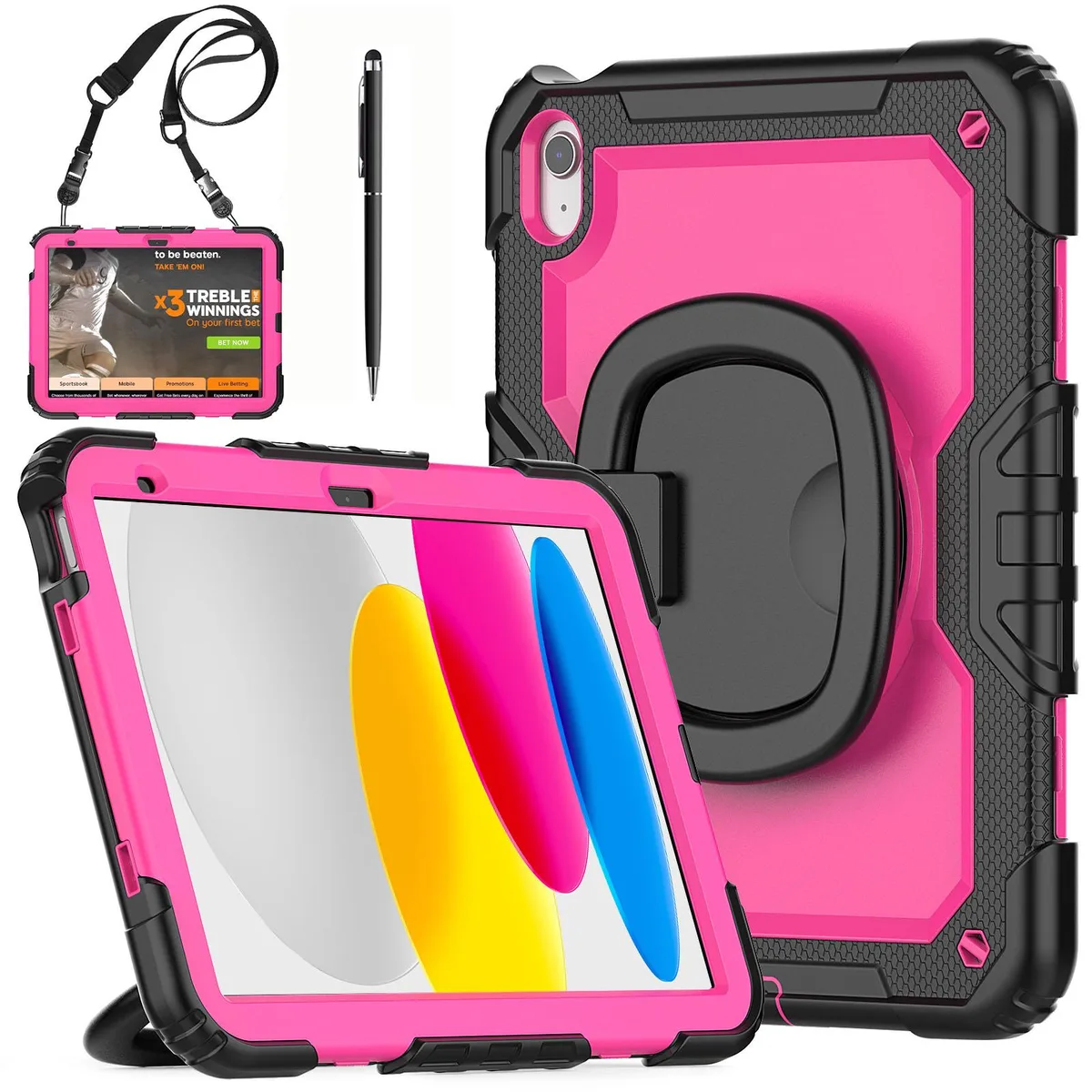 BONAEVER BONAEVER A3354 iPad 11 11in 2025 / 10 10.9in 2022 case Rose Red — product photo
