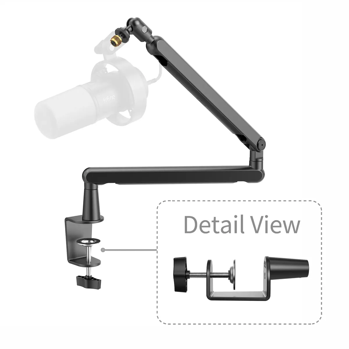 FIFINE FIFINE BM88 LITE microphone boom arm white 29 inch 1.5kg — product photo