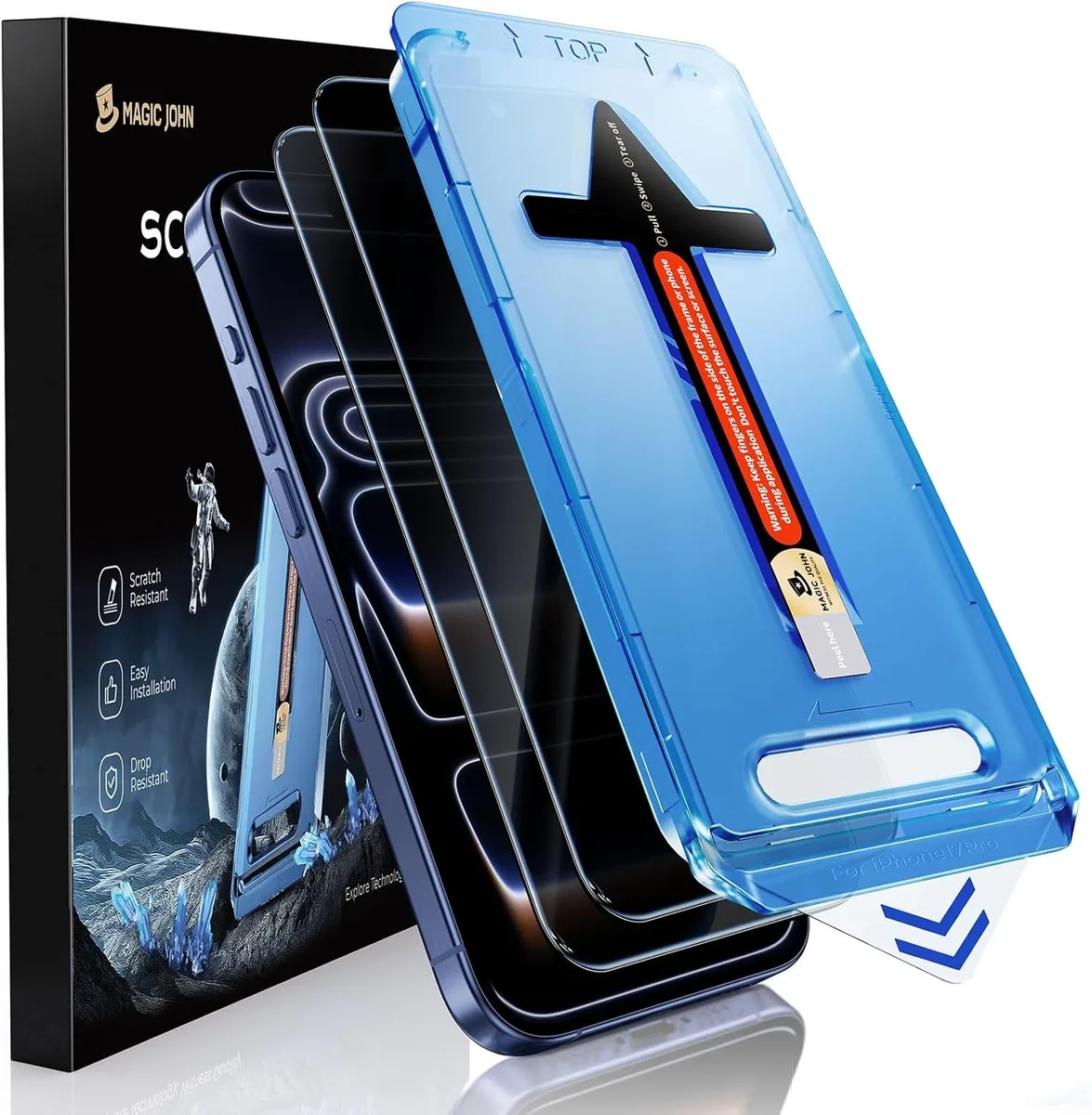NuoTo NuoTo 2 Pack iPhone 17 Pro 6.3 inch Privacy Glass Screen Protector — product photo