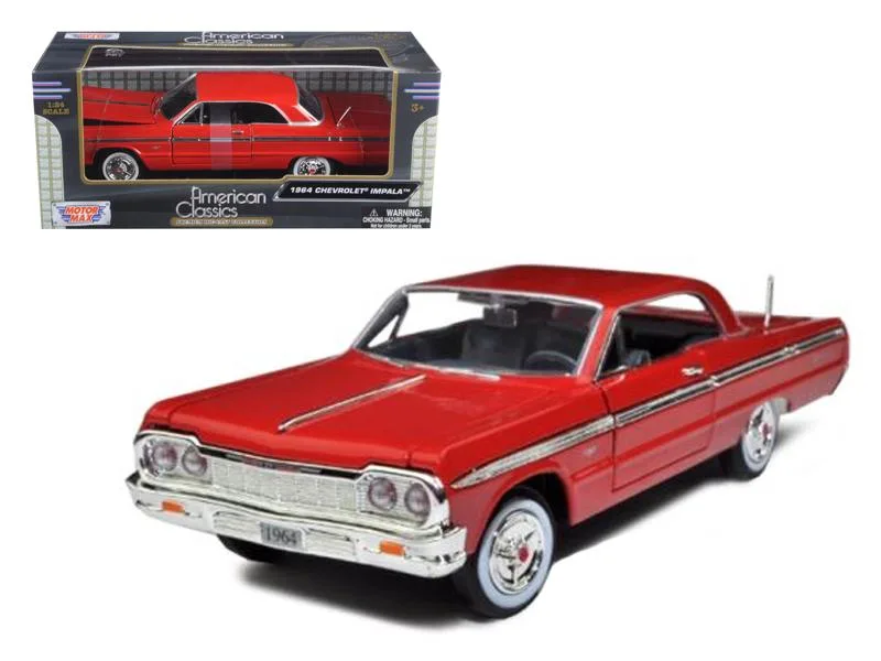 MOTORMAX MOTORMAX 1964 Chevrolet Impala Red 1/24 Diecast Car — product photo