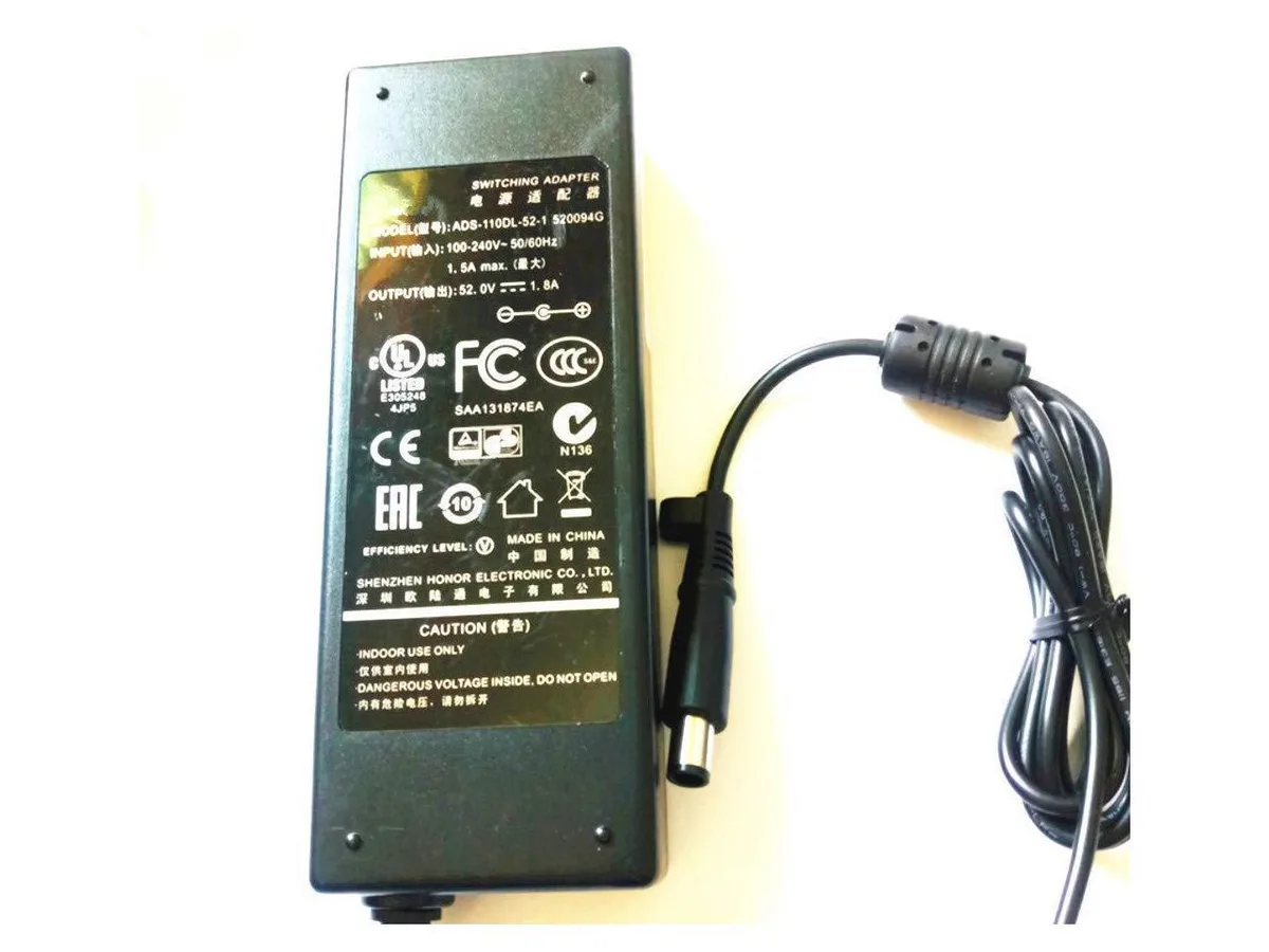 flame unicorn flame unicorn AC Adapter 52V 1.8A ADS-110DL-52-1 7.4MM with Pin — product photo