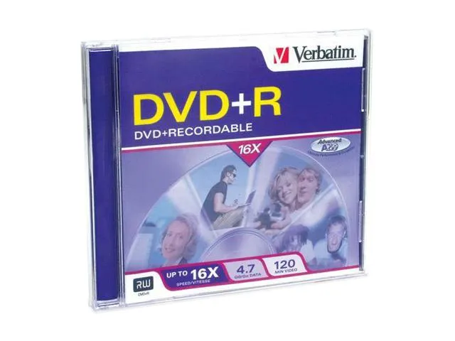 VERBATIM Verbatim 94916 DVD+R 4.7GB 16X dvd media — product photo