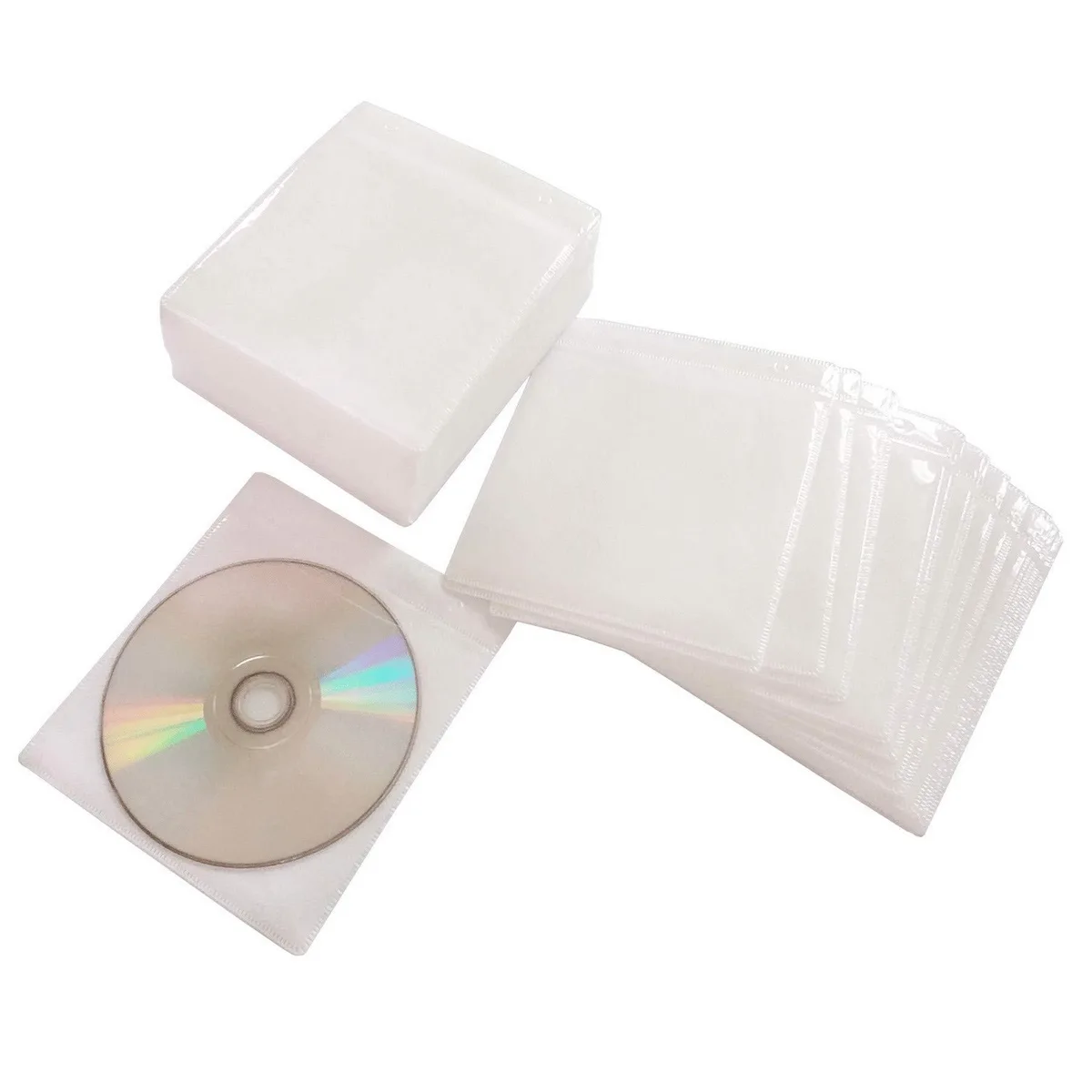  Fellowes Disc Storage Wallets 100 Pack White — product photo