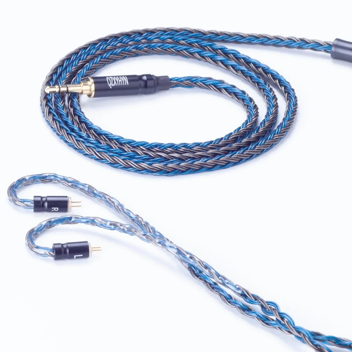 Batianda Batianda 16 Core IEM Cable 2 Pin 3.5 mm Gray Blue 2 in 1 accessory — product photo