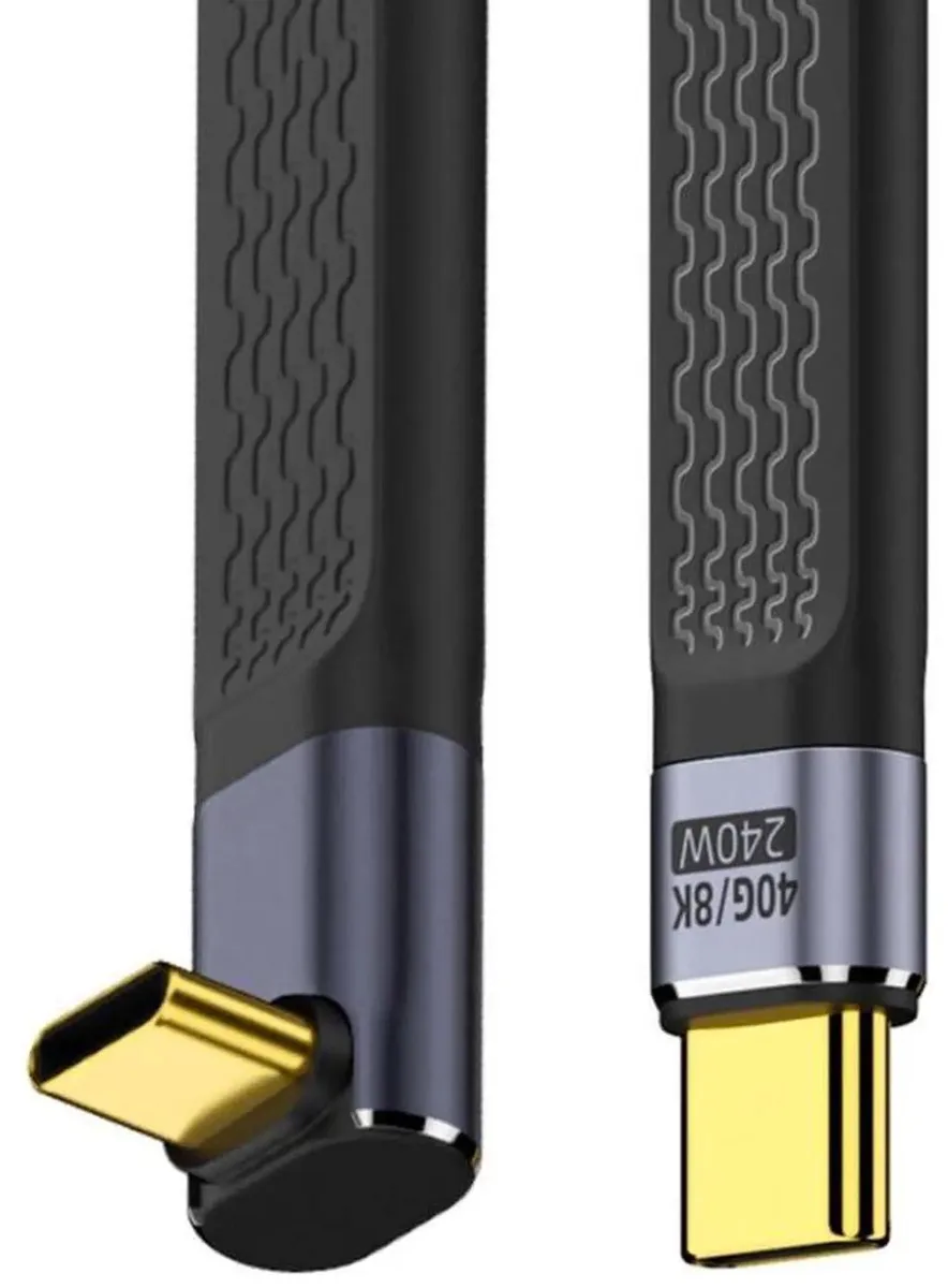 SMUGDESK SMUGDESK 13cm 90° Up Angled USB4 Cable 40Gbps 240W/100W 8K — product photo