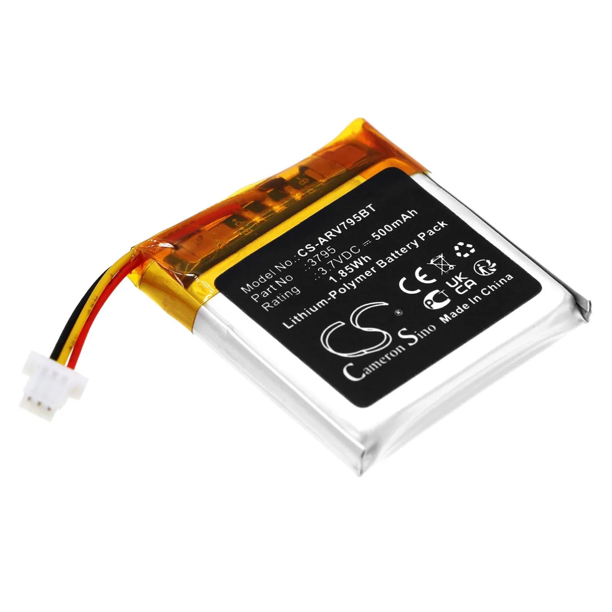  FYIOGXG CECOTEC 3795 500mAh 3.7V Nickel-Zinc Battery — product photo