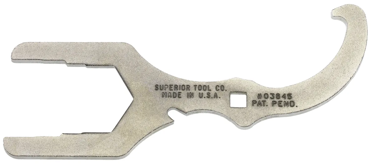 Black bent-nose pliers style sink drain wrench
