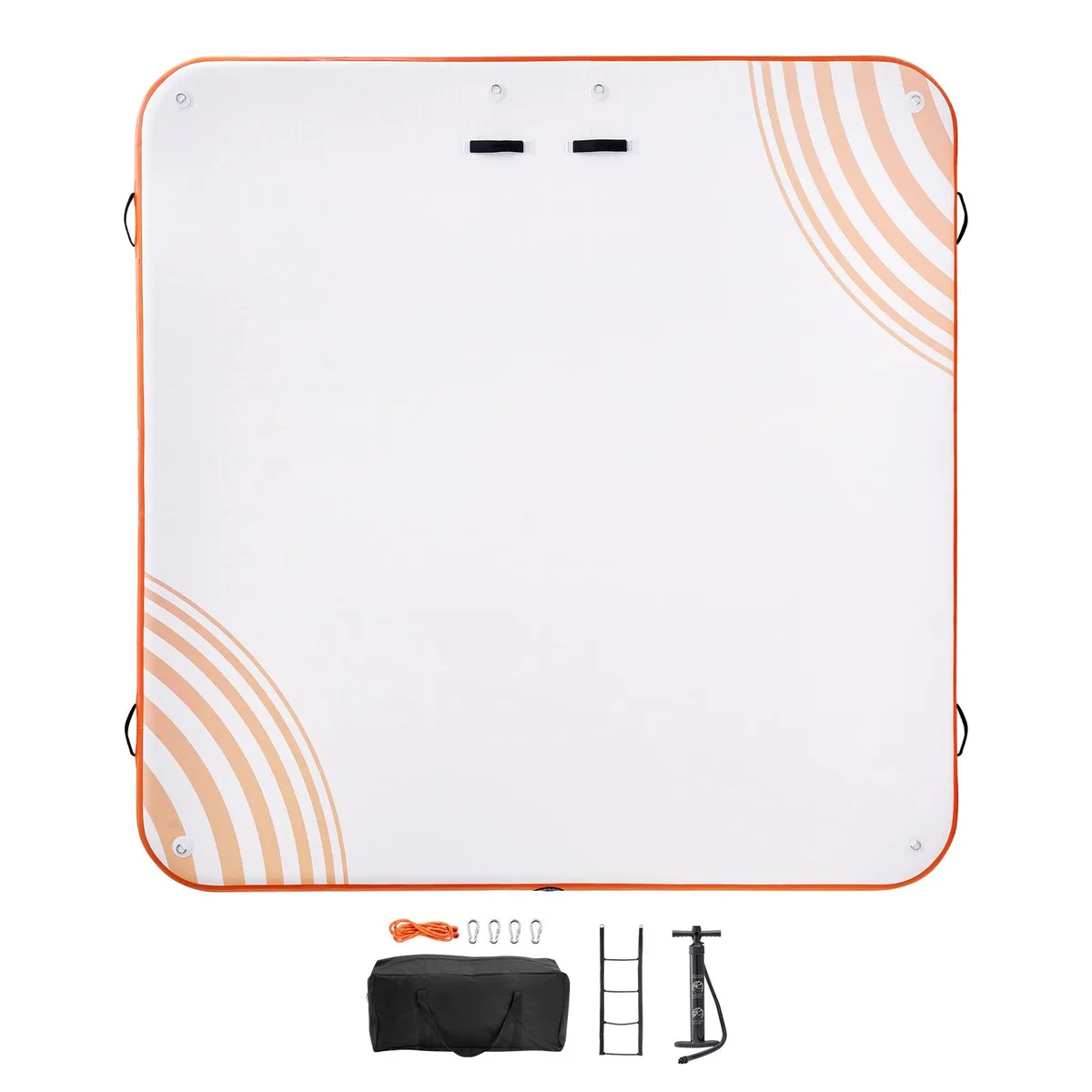 VEVOR VEVOR Inflatable Floating Dock 7 x 7 ft 6 in RD213 White Orange — product photo