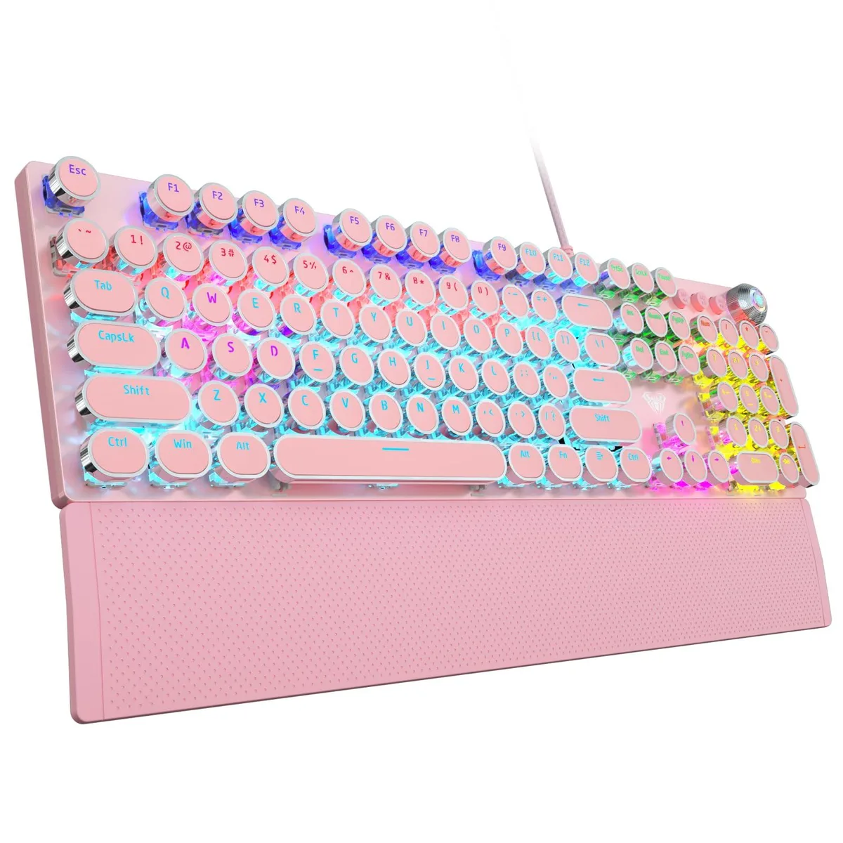 Vszerda Vszerda F2088 Gaming Keyboard Pink Blue Switches 104 Keys 19 Backlight Modes 1.8m Cable — product photo