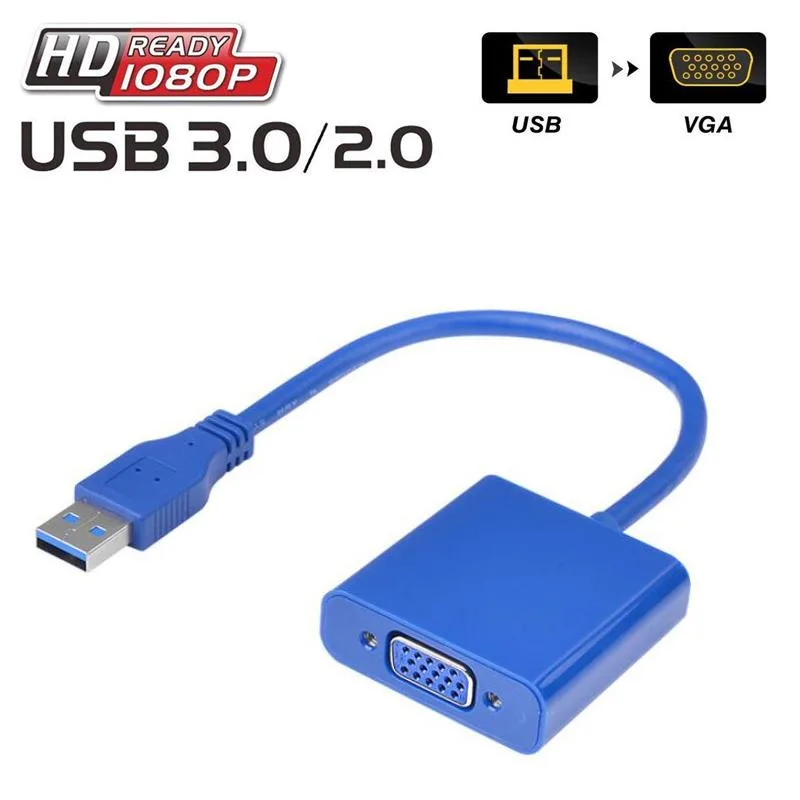 WRIARICH WRIARICH USB 3.0 to VGA Adapter 1920x1080@60Hz Blue — product photo