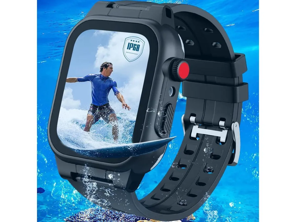 BONAEVER BONAEVER Waterproof Case for Apple Watch Series 8/7 41mm with Band — product photo