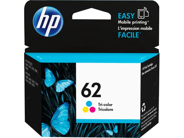 HP HP 62 C2P06AN Tri-colour Ink Cartridge 3 Pack 165 Pages — product photo