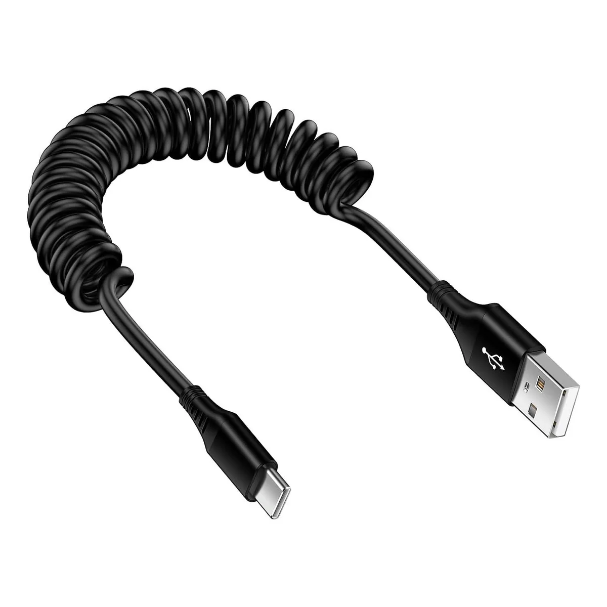 Mobee Mobee Coiled USB-C to USB-A Cable 3ft Retractable Charger — product photo