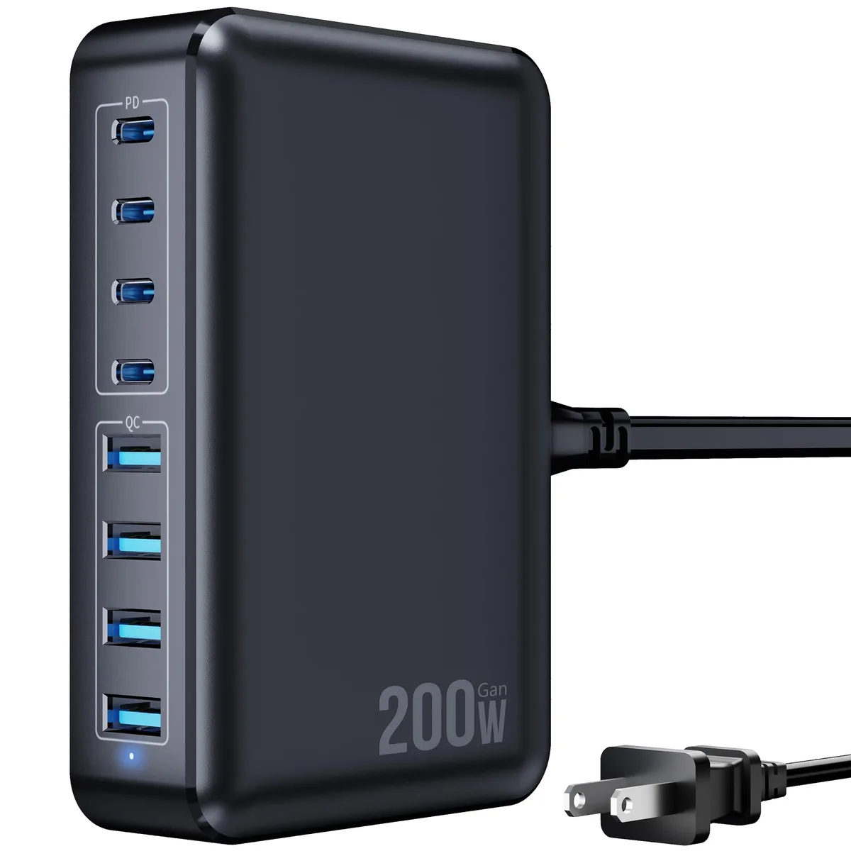  Dell ZETX200W-E 200W 8-Port USB-C GaN Charger — product photo