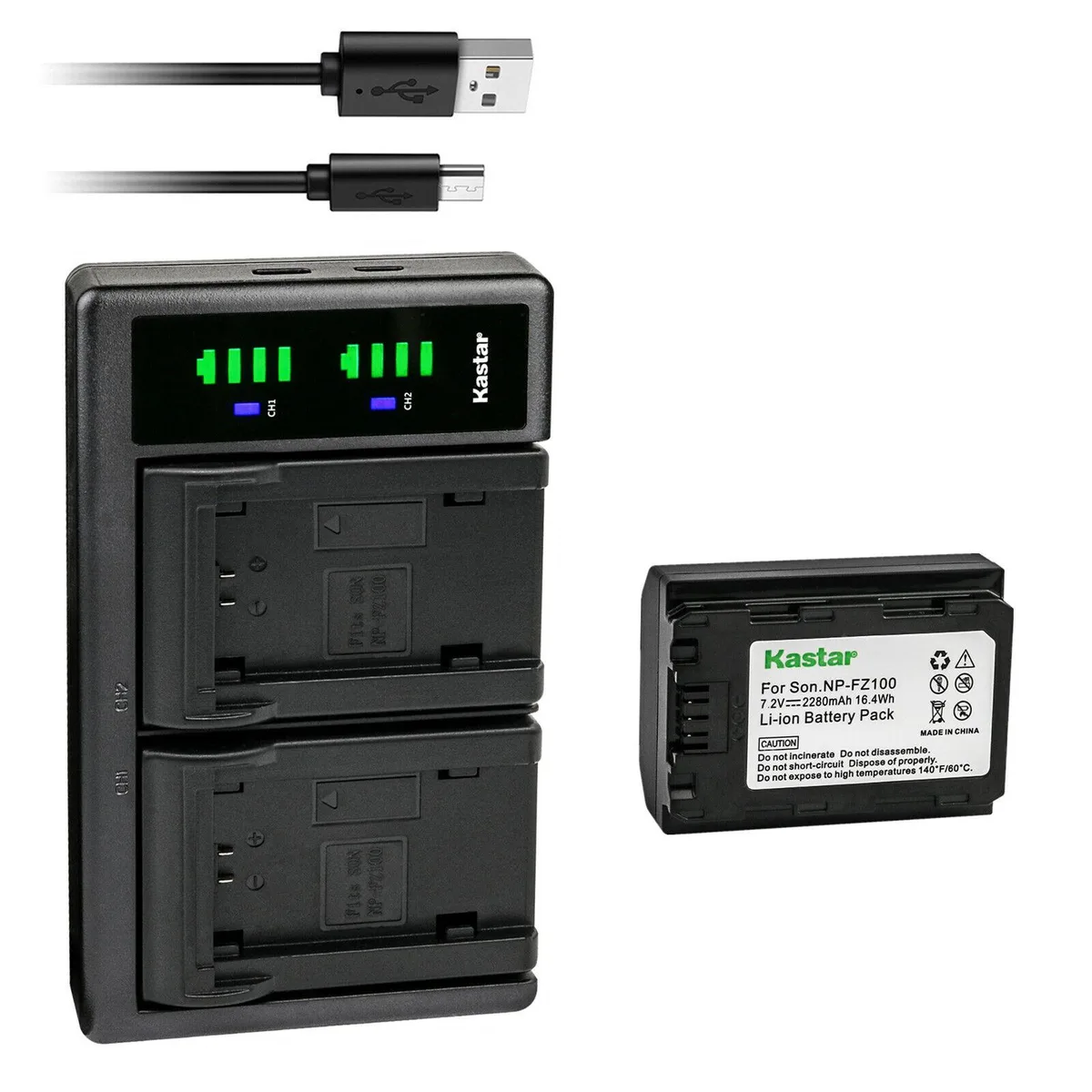 Kastar Kastar NP-FZ100 2280mAh Battery &amp; LTD2 USB Charger 1-Pack — product photo