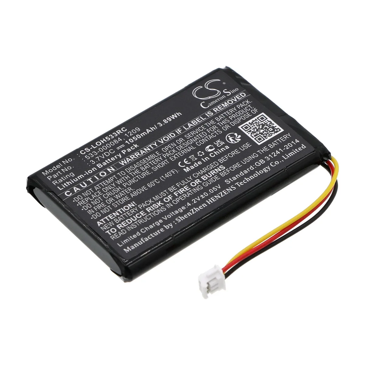 Cameron &amp; Co Cameron &amp; Co Battery for Logitech Harmony Touch Ultimate One 1.05 Ah — product photo