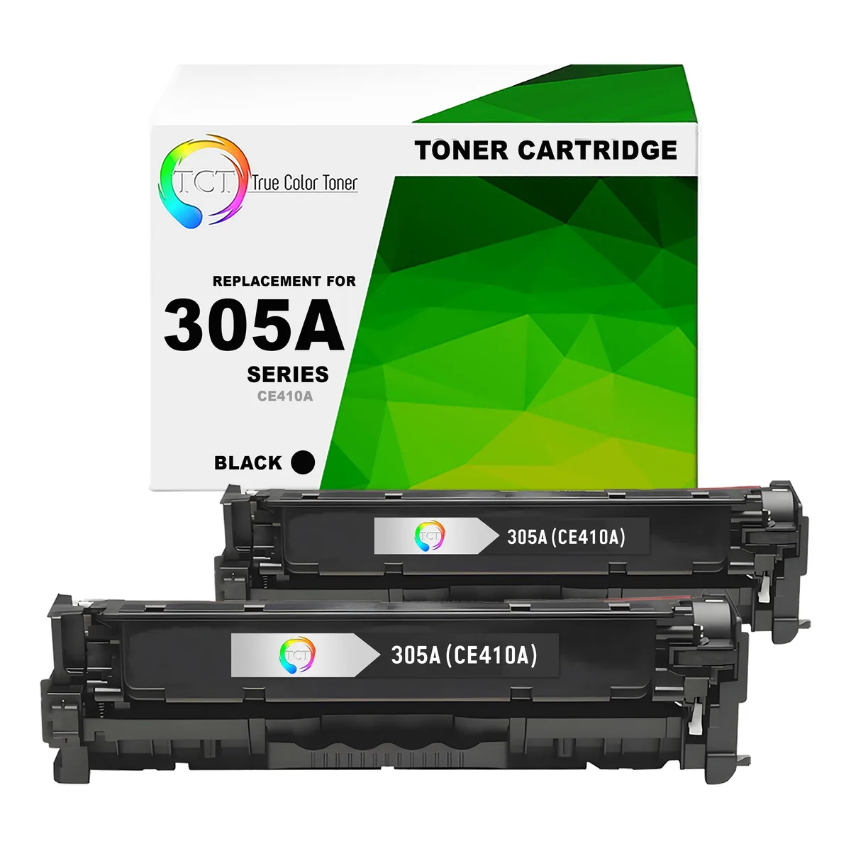 True Color Toner True Color Toner 305A Black Toner Cartridge 2 Pack CE410A 2200 Pages — product photo