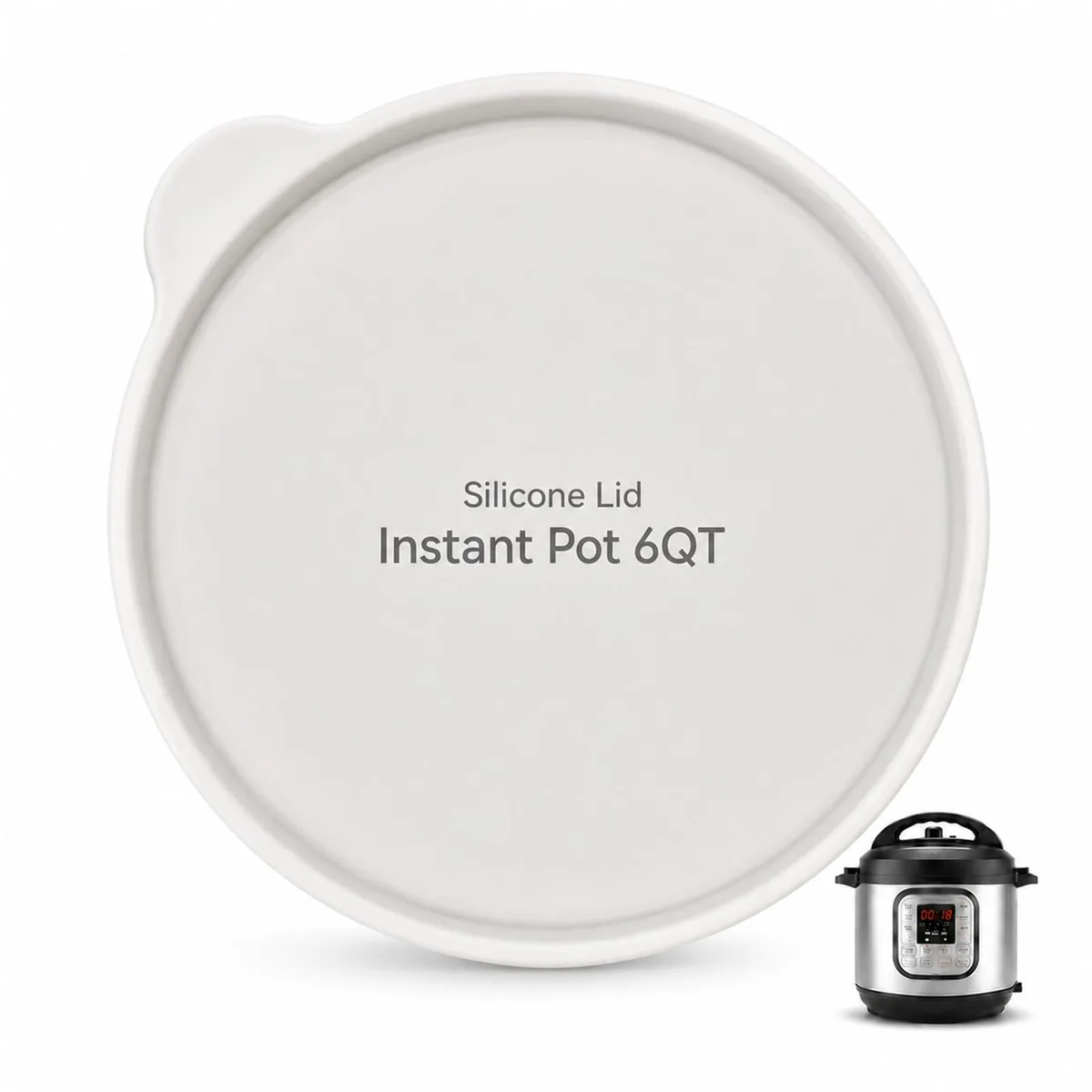  Yvlixyn Airtight Silicone Lid for Instant Pot 6 Qt White — product photo