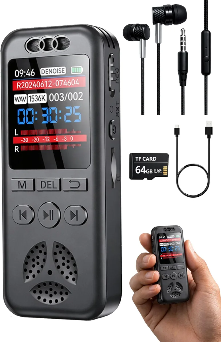  Cappsu V05 64GB voice recorder — product photo
