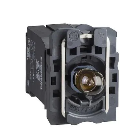 Small clear cylindrical lamp module with screw terminals and 22mm base