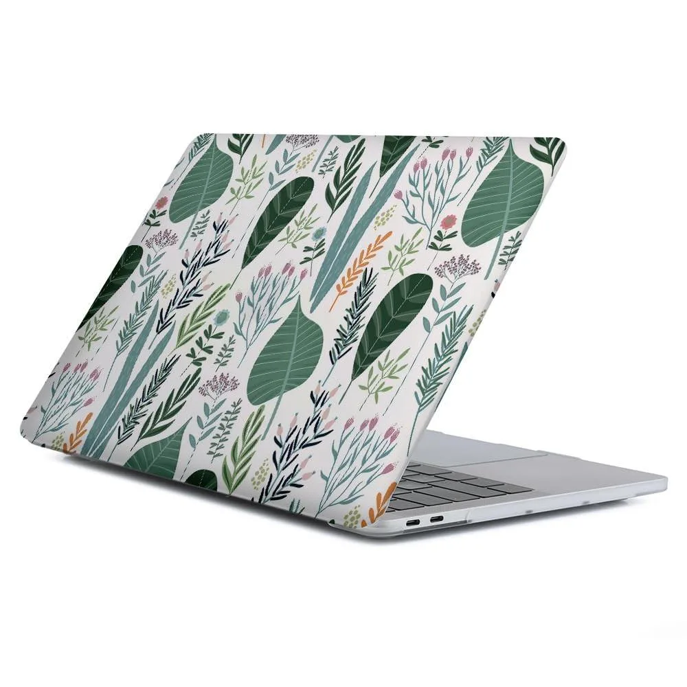Bipra Bipra 2 in 1 Accessory for MacBook Air 13 inch 2018-2021 Green Leaves Tropical — product photo