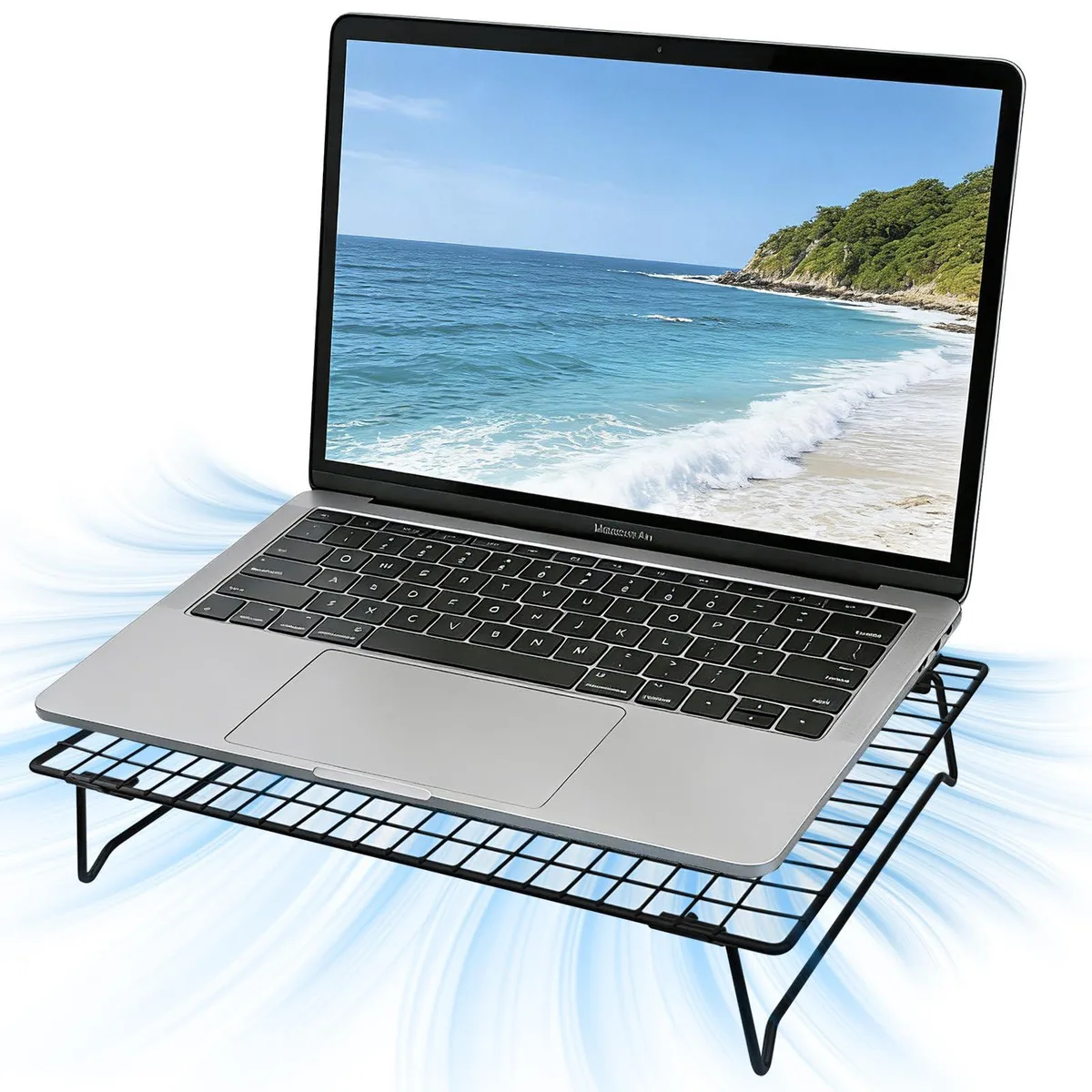  ISYOKE Laptop Stand Black 10-16 inch 13.4x9.4x2.36 in .7 lbs — product photo