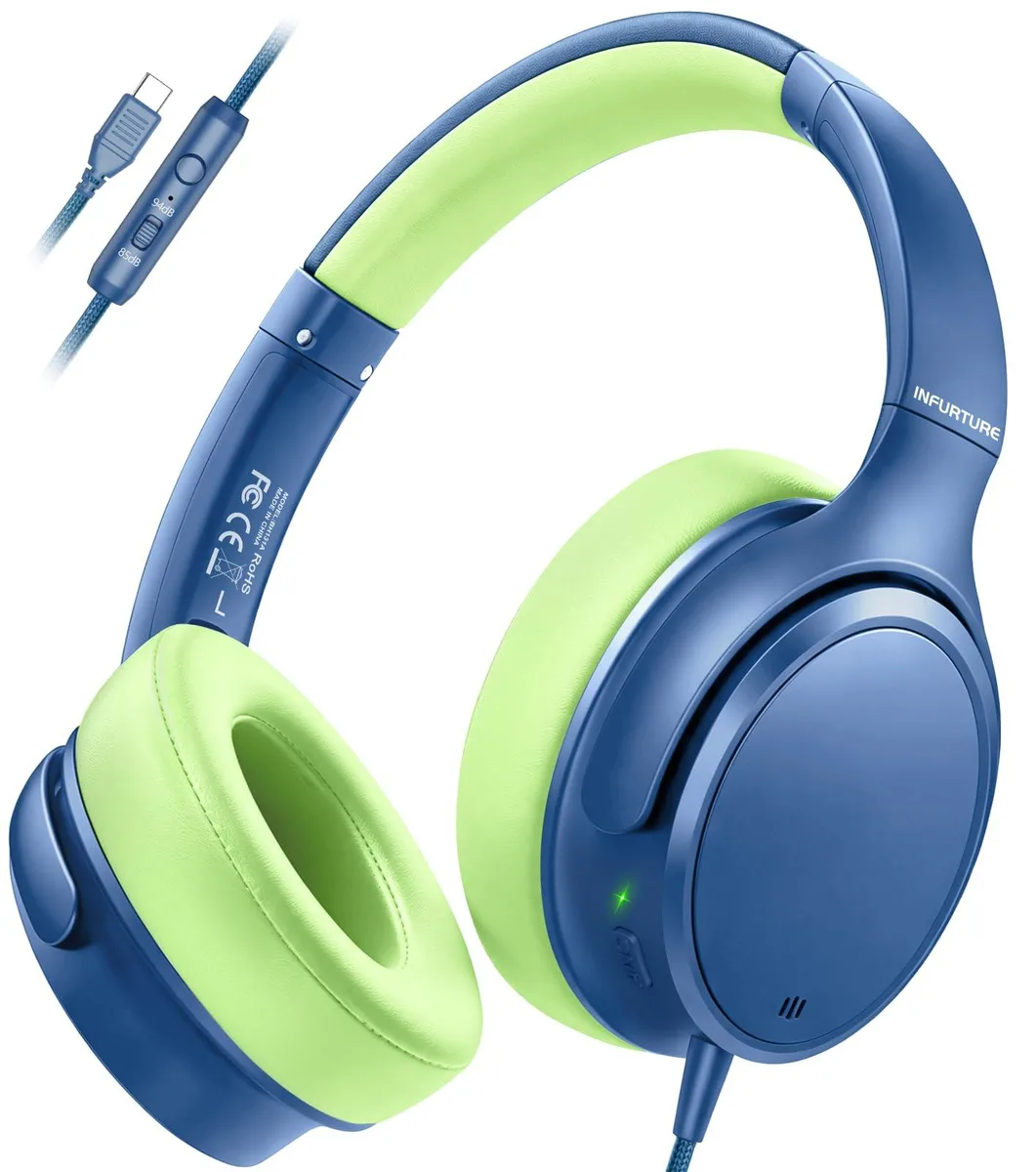 INFURTURE FTBH135AG USB-C ANC Headphones Green 94dB 32Ω — product photo