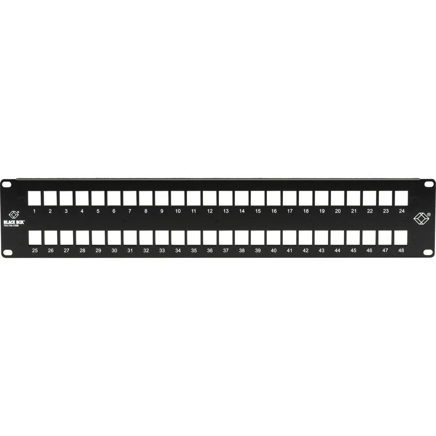 Black Box Corporation Black Box GigaStation2 48-Port 2U Multimedia Patch Panel — product photo