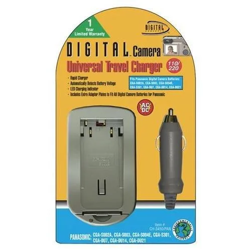 Sakar Sakar CH3400P camera battery charger for Panasonic CGA-S002A S003 S004E S301 DU7 DU14 DU21 — product photo
