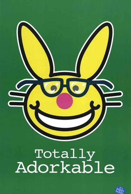 Happy Bunny Nerds poster print on heavy paper 24 by 36 inches