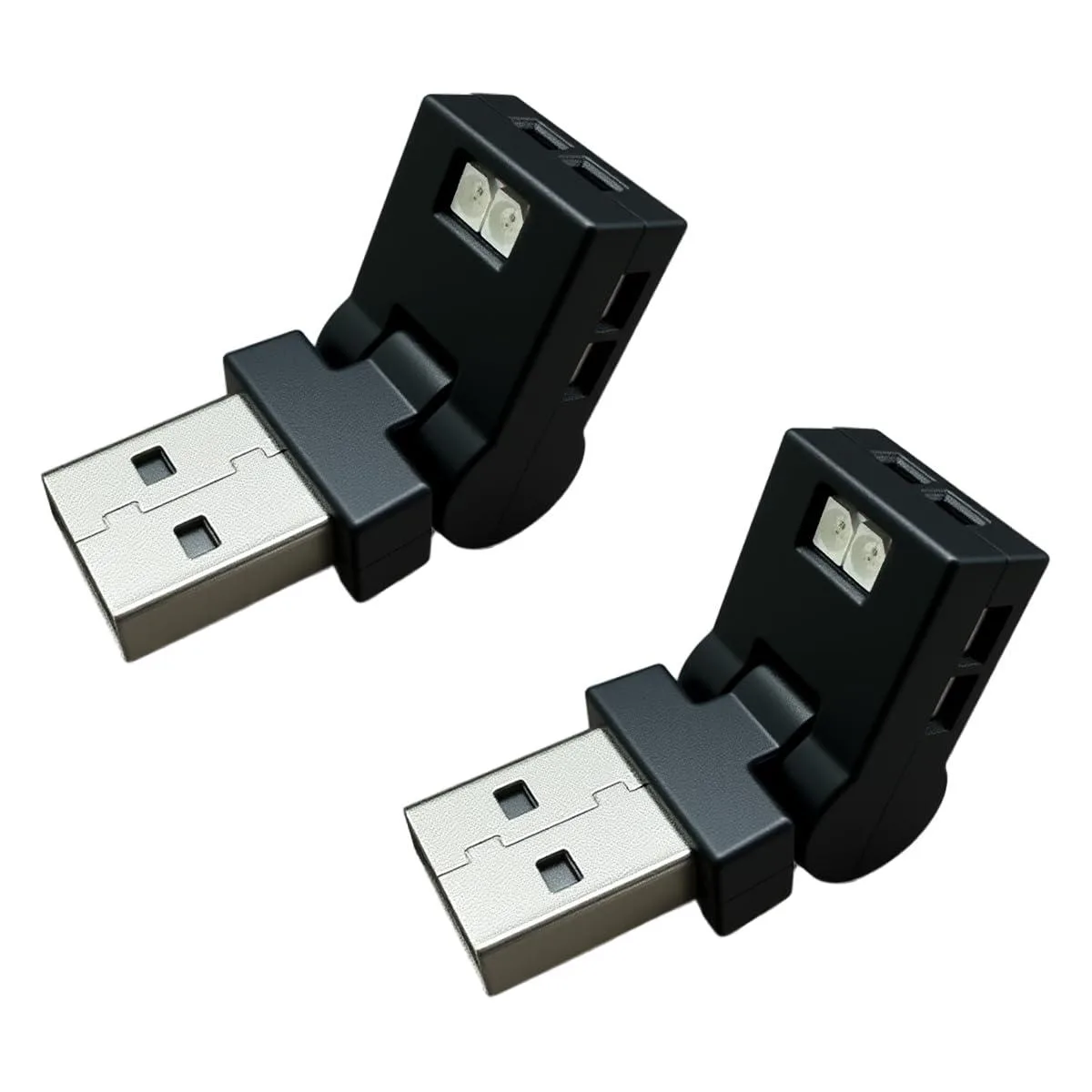 KPFILEH Mini USB LED Light Automotive Specialty Lighting 1.62×0.59 inch Black 2PCS — product photo