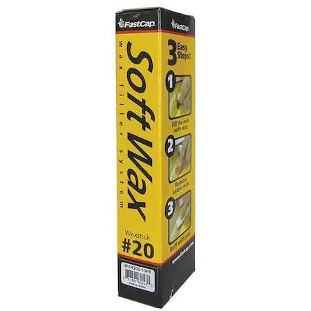 Ten black wax filler sticks in a pack, each 270 mm long and 48 mm wide