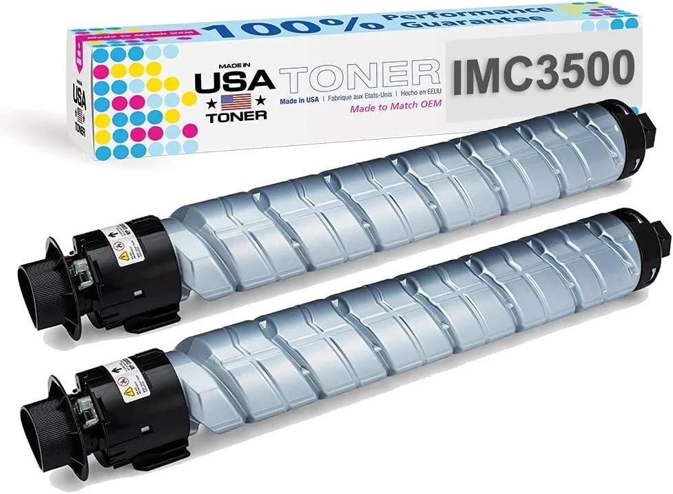 MADE IN USA TONER MADE IN USA TONER Compatible Black Toner Cartridge 2 Pack for Ricoh IM C3000 C3500 842251 — product photo