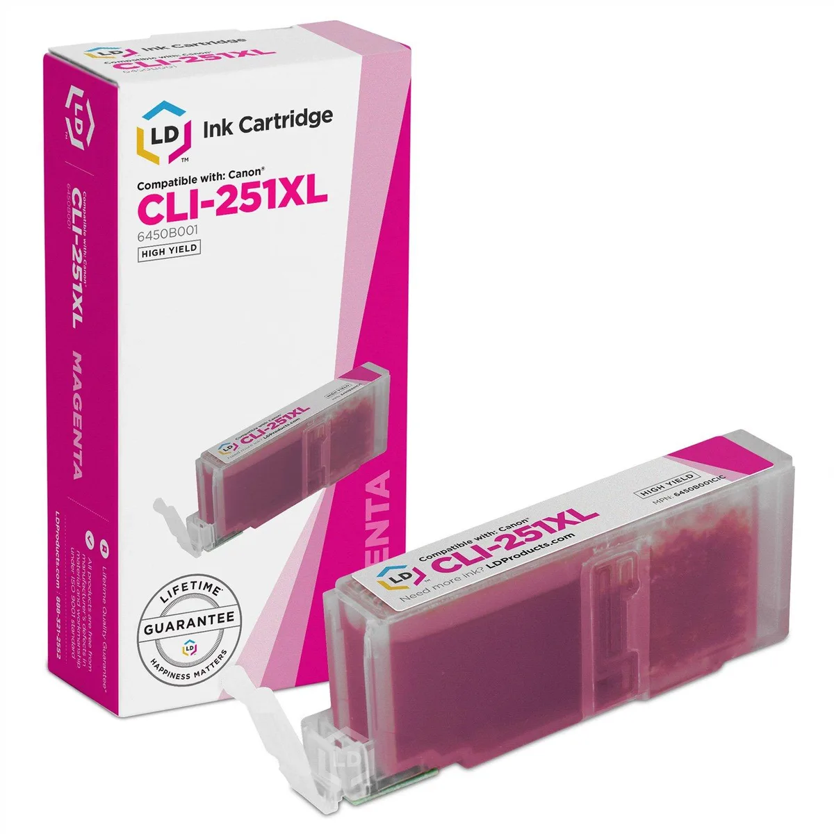 LD Products LD Products CLI-251XL High Yield Magenta Ink Cartridge 660 Pages — product photo