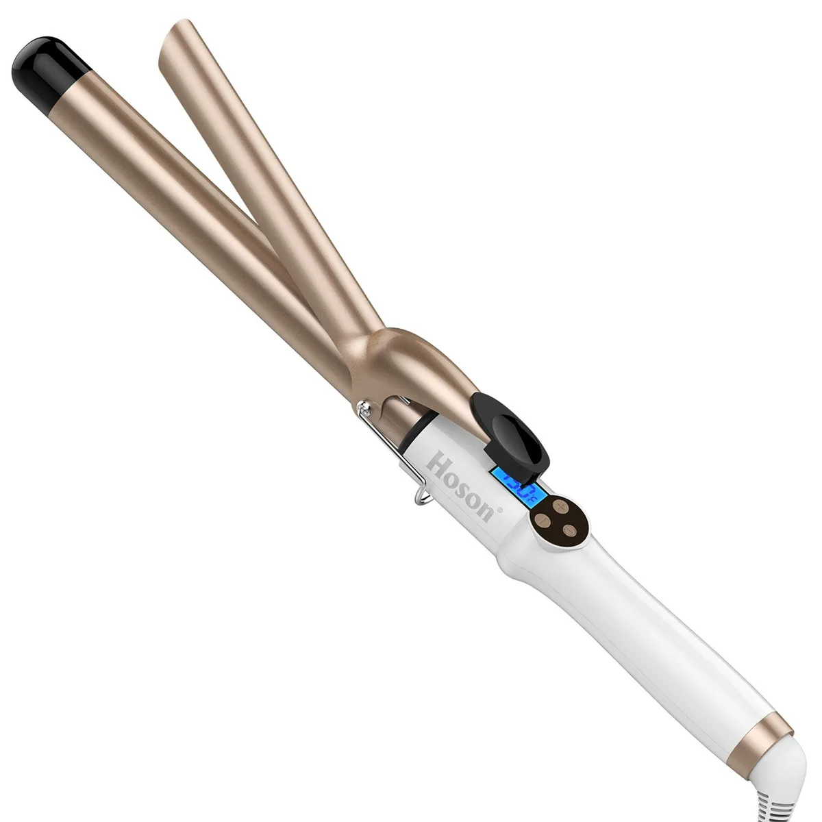  Hoson 1 Inch Curling Iron White 8.3 Inch Barrel LCD 225°F–450°F — product photo